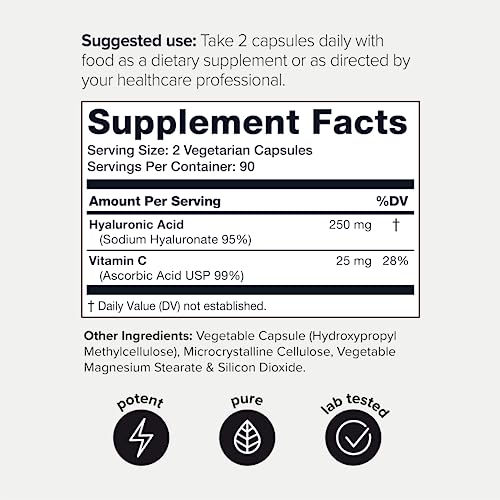 Ultra High Purity Hyaluronic Acid Capsules - 95%+ Highly Purified and Highly Bioavailable Toniiq uk supplements