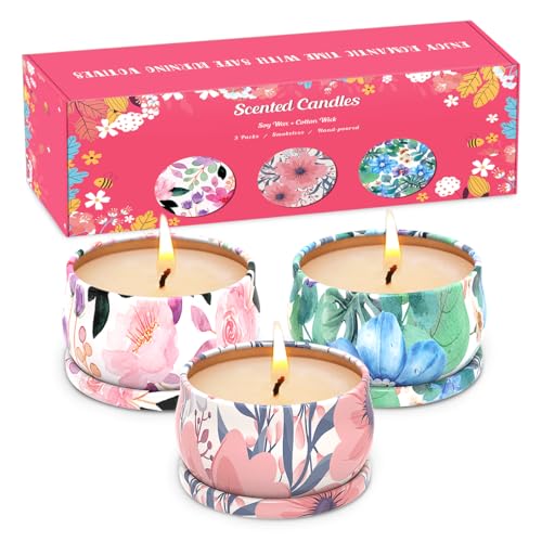 3 Pack Scented Candles Set for Christmas Thanksginving Gift, Relaxing Aromatherapy Candles Gift Henaler uk supplements