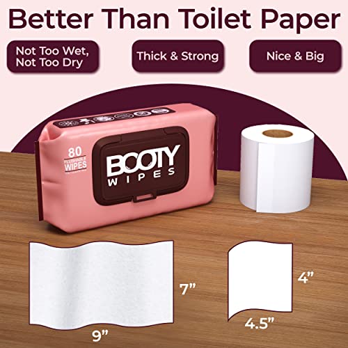 Booty Brand Wipes for Women - 320 Wipes for Adults | Premium Feminine - pH Balanced & Infused BOOTY WIPES uk supplements