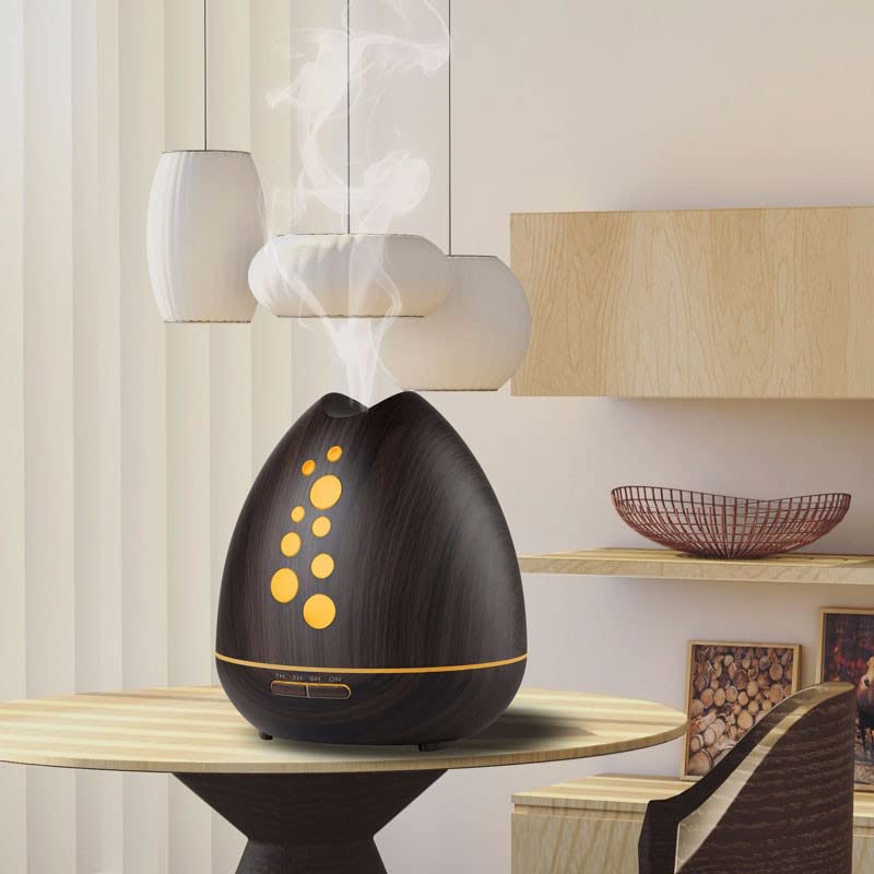TGE Unique 400ML Essential Oil Diffuser for Essential Oils Bluetooth Music Speaker with Remote 7 Color LED Generic uk supplements