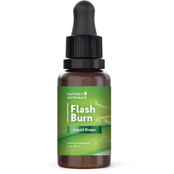 Flash Burn – Natural Plant-Based Liquid Supplement with Maca, Grape Seed, Green Tea & Ginseng – Made in USA, Non-GMO, Gluten-Free, Dairy-Free, Vegetarian - 2 Fl Oz (40 mL), 1 Month Supply Nature’s NutriWave uk supplements