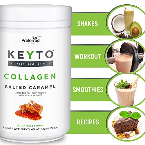 Keto Collagen Protein Powder with MCT Oil – Keto and Paleo Friendly Pure Grass Fed Preferred Elements uk supplements
