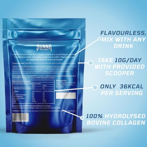 SUNNA SUPPLEMENTS - Halal Bovine Collagen Protein Powder for Hair, Skin, Nails and Joints SUNNA SUPPLEMENTS uk supplements
