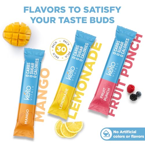 Keto Vitals Original Electrolytes Powder Packets | Keto Friendly Electrolyte Travel Packets Keto Vitals uk supplements