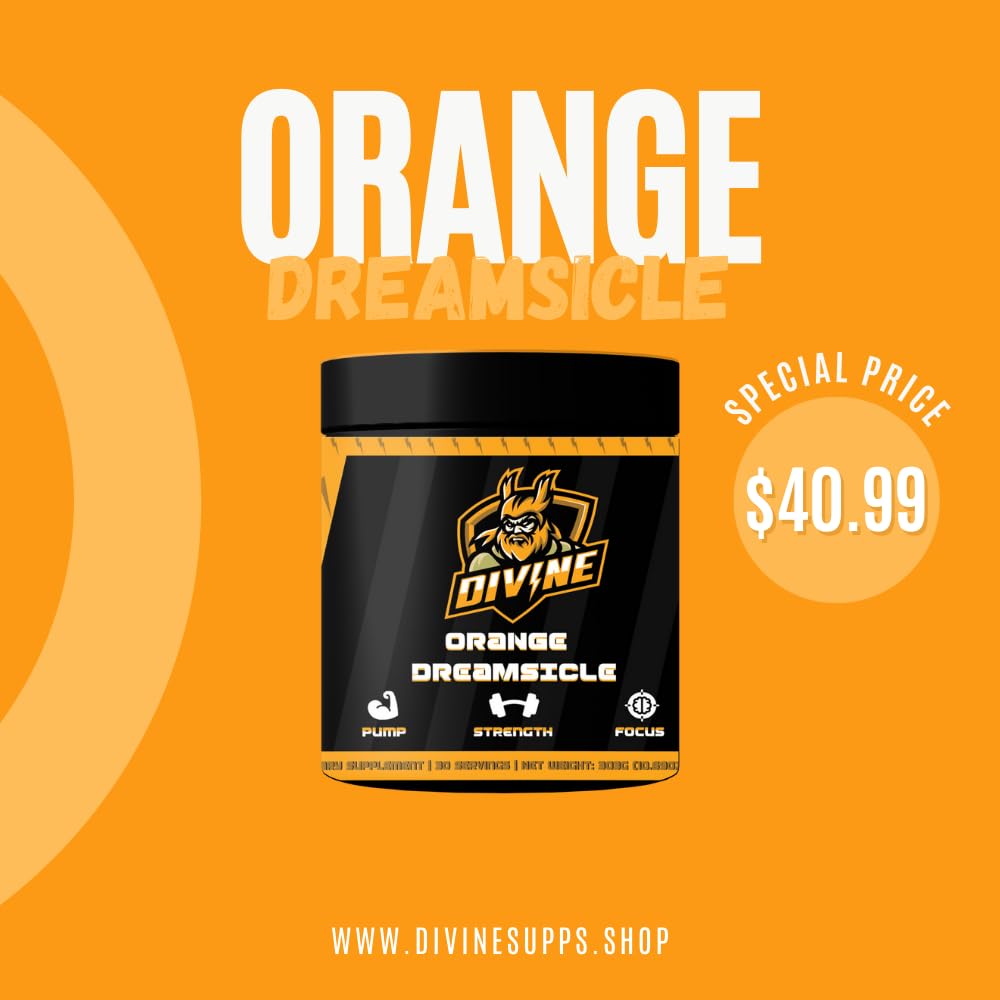 Orange Dreamsicle Pre Workout | The Best Tasting Pre Workout | Intense Increased Endurance Beta Bears uk supplements