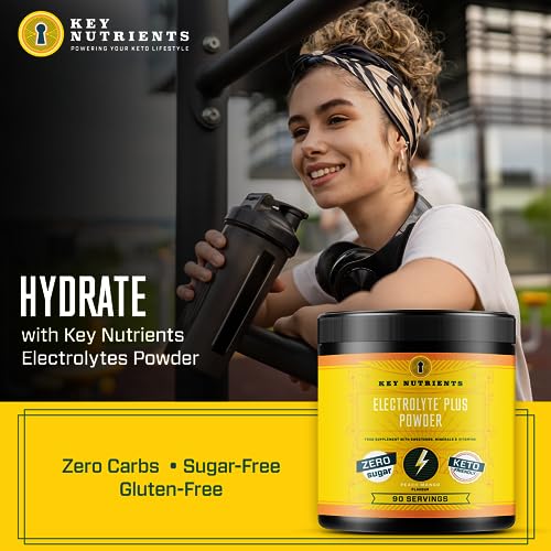 Key Nutrients Electrolytes Powder - Tropical Peach Mango Drink Mix 90 Servings KEY NUTRIENTS uk supplements