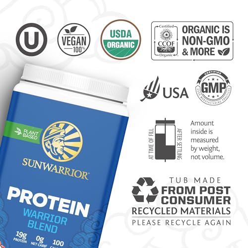 Vegan Organic Protein Powder Plant-based | BCAA Amino Acids Hemp Seed Soy Free Sunwarrior uk supplements