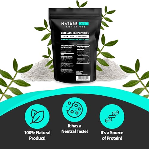 Nature Diet - Collagen Powder 600 g | Hydrolysate | Unflavored | Collagen Peptides | Source of Protein Nature Diet uk supplements