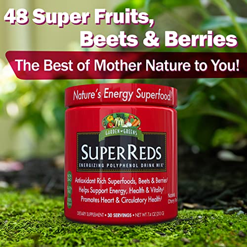 Garden Greens Super Reds Energizing Polyphenol Superfoods, Antioxidants, Powder Drink Garden Greens uk supplements