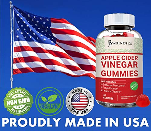 (2-Pack | 120 Gummies) Premium Apple Cider Vinegar Gummies - Raw, Natural, Unfiltered ACV JB Wellness Co uk supplements