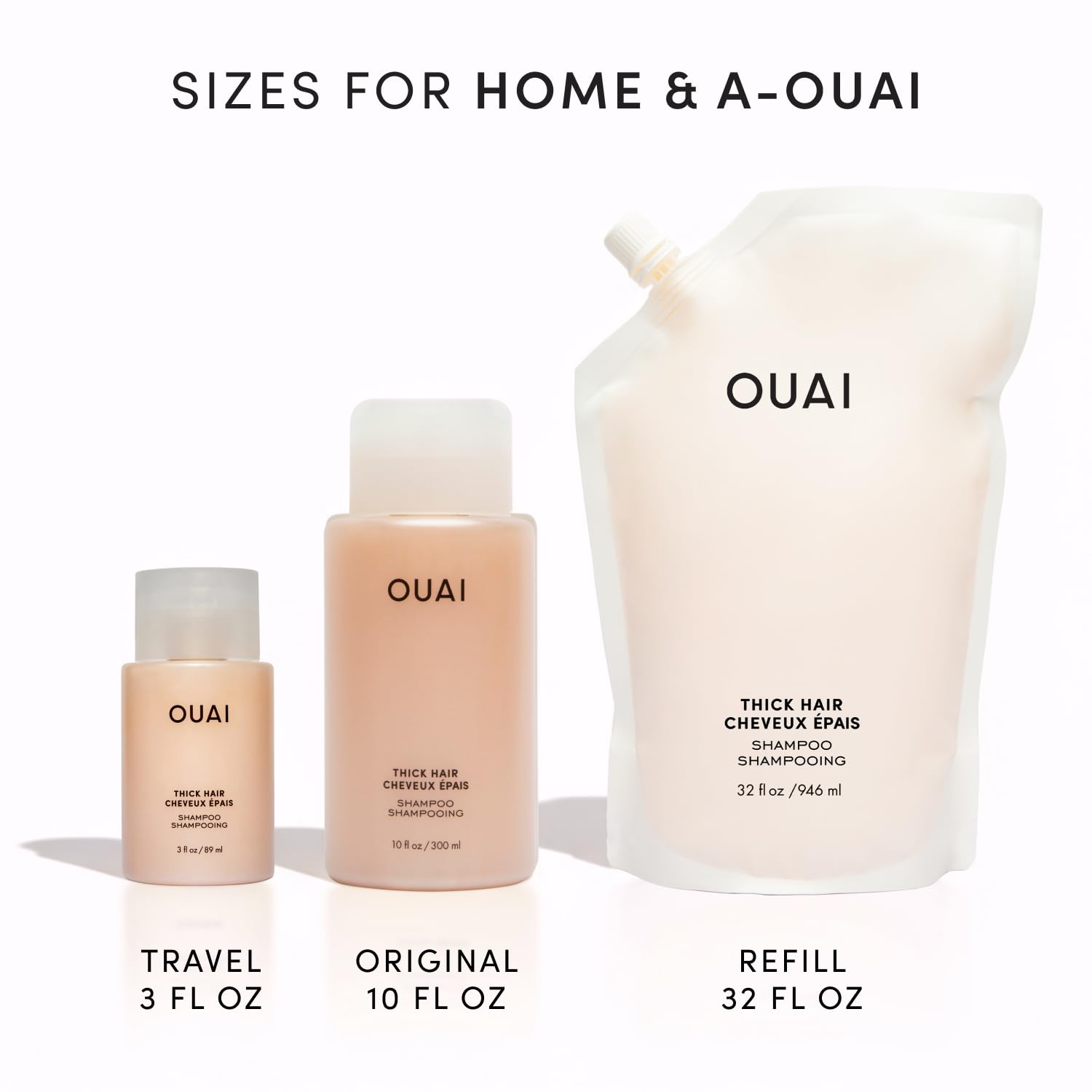 OUAI Thick Shampoo - Moisturizing Shampoo with Keratin, Marshmallow Root, Shea Butter, Avocado Oil for Thick Hair - Strengthens & Hydrates Strands - Paraben, Phthalate & Sulfate Free (10 Fl Oz) OUAI uk supplements