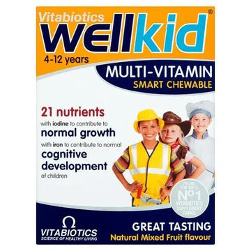 Vitabiotics Wellkid Multi-Vitamin Smart Chewable - 30 Tablets by Wellkid Aus Healthcare uk supplements
