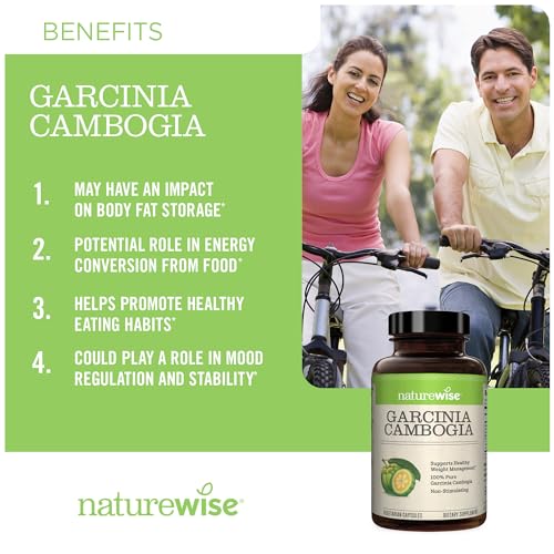 Naturewise Garcinia Cambogia with Pure Garcinia Cambogia Extract, 60% HCA Concentrati NatureWise uk supplements