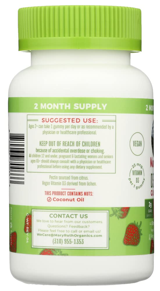 Mary Ruth's Vitamin D3 & B12 Gummies, 60 CT MARYRUTH'S uk supplements
