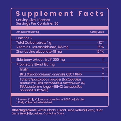 Be Healthy 3-in-1 Liquid Probiotics for Women and Men - Vitamin C, Zinc, Elderberry BeMe uk supplements