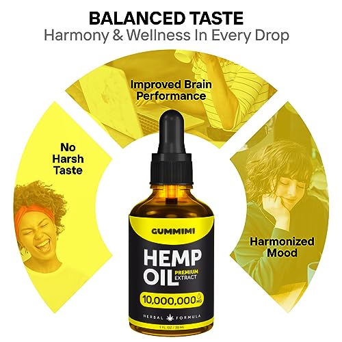 GummiMi Оrganic Hеmp Oil 10 000 000 mg - Natural Drops - Rich in Vitamins B, C, E GummiMi uk supplements