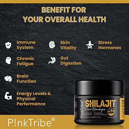 Shilajit Resin, Original Himalayan Shilajit 30g - Gold Grade 100% Pure, Rich in Fulvic P!nkTribe uk supplements