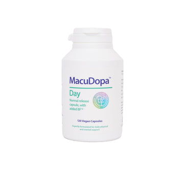 Macudopa Day Capsules 700mg Proprietary Blend, 63% HPLC standardised Levodopa. 120 Veggie Capsules MacuDopa uk supplements