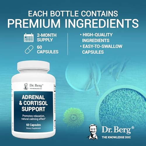 Dr. Berg Adrenal & Cortisol Capsules - Adrenal Supplement & Cortisol Manager - Mood Dr. Berg Nutritionals uk supplements