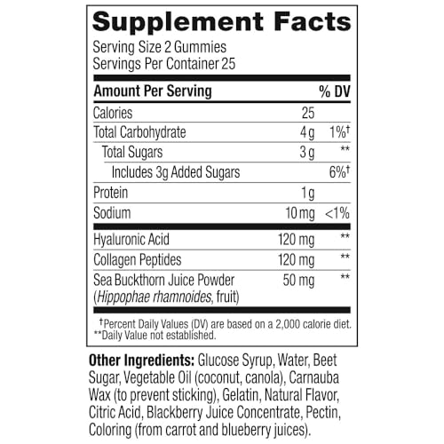 OLLY Glowing Skin Gummy, 25 Day Supply (50 Count), Plump Berry, Hyaluro OLLY uk supplements