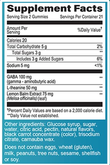 GeriCare DeStress Gummies with GABA, L-Theanine & Lemon Balm Mixed Berry Flavor – 42 Count – Supports Relaxation & Mental Clarity – Non-GMO, Gluten-Free, Vegan GeriCare uk supplements