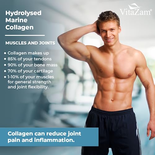 Vitazam Pure Marine Collagen Powder - 100% Hydrolysed Collagen Peptides for Hair Skin and Nails VitaZam uk supplements