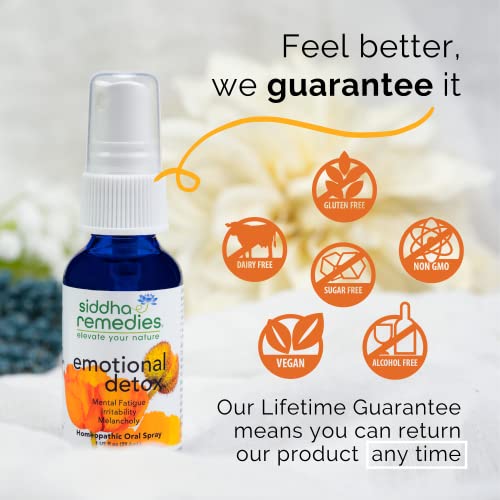 Siddha Remedies Emotional Detox Homeopathic Oral Spray for Melancholy, Irritability Siddha uk supplements