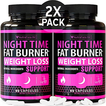 (2 Pack) Night Time Weight Loss Pills for Women Belly Fat Burner for Women NuttraFaza INC uk supplements