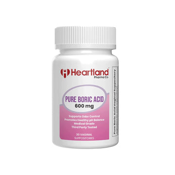 Heartland Pharma Boric Acid Vaginal Suppositories Medical Grade 100% USA Manufactured (30 ct)(1 Pack) Heartland Pharma uk supplements