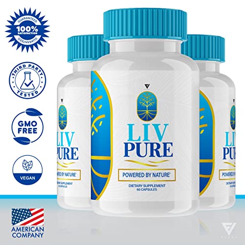 (5 Pack) Liv Pure Pills, Livpure Liver Detox Cleanse Management Capsules Advanced Formula Fyvus uk supplements