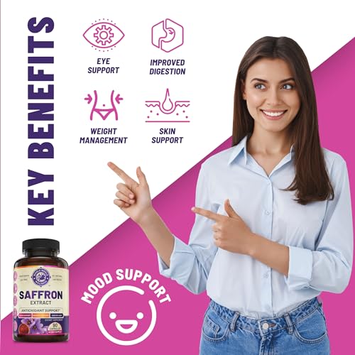 100% Pure Saffron Extract - Metabolism Booster & Natural Appetite Suppressant for Weight Loss WHOLE WORLD WELLNESS uk supplements
