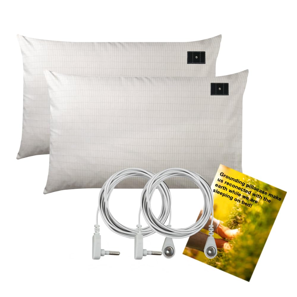 ibowee Grounding Piowcase 2 Pack, Conductive Pillowcase with US Cord for Natural Wellness ibowee uk supplements