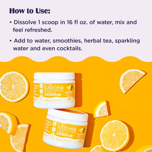 Ultima Replenisher Electrolyte Hydration Drink Mix, Lemonade, 30 Serving Tub Ultima Replenisher uk supplements