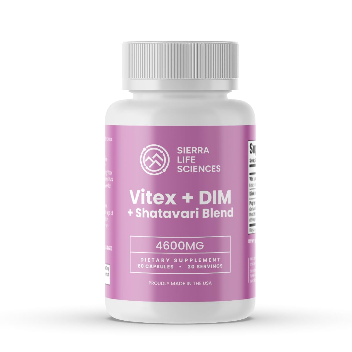 SIERRA LIFE SCIENCES Hormonal Balance Blend for Women – Vitex, DIM, Shatavari + Adaptogenic Support – Menstrual & Menopause Relief – Vegan, Clean-Label Formula – 4600mg – 60 Capsules SIERRA LIFE SCIENCES uk supplements
