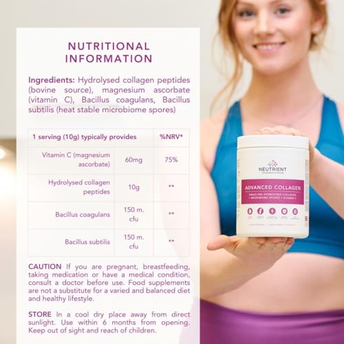 Neutrient™ Advanced Collagen Powder Supplement, Hydrolyzed Collagen Peptides Neutrient the science of nature uk supplements