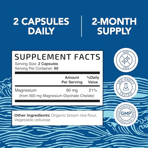 Magnesium Glycinate 500mg | Chelated Bisglycinate Complex for Muscle Relaxation Nobi Nutrition uk supplements