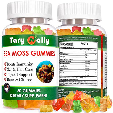 Tary Nally Sea Moss Gummies, Organic Irish Sea Moss Gummies for Adults & Kids Tary Nally uk supplements