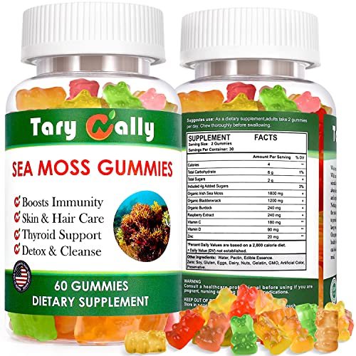 Tary Nally Sea Moss Gummies, Organic Irish Sea Moss Gummies for Adults & Kids Tary Nally uk supplements