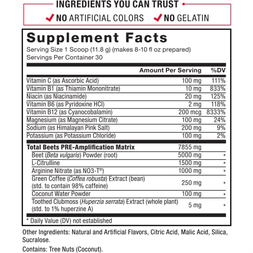 FORCE FACTOR Total Beets Pre-Workout Powder to Boost Energy & Endurance, Increase Force Factor uk supplements