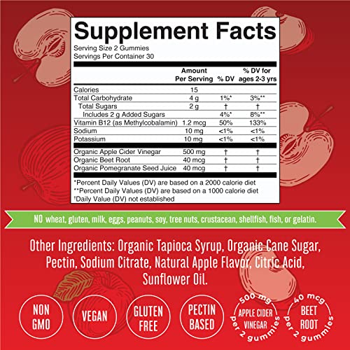 Mary Ruth's Apple Cider Vinegar Gummies, 60 CT MaryRuth Organics uk supplements