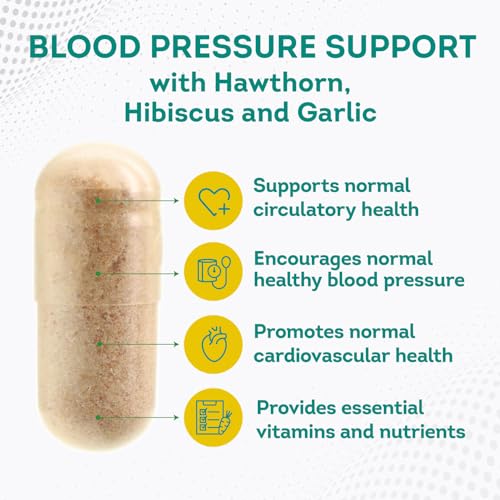 PurePremium Blood Pressure Support Supplement with Hawthorn, Hibiscus & Garlic Extract PurePremium Supplements uk supplements