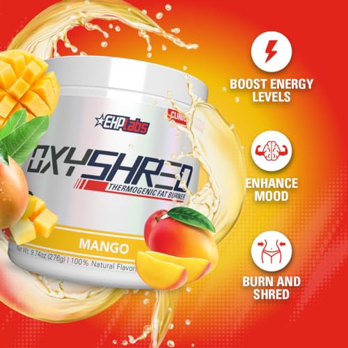 EHP Labs OxyShred Thermogenic Pre Workout Powder & Shredding Supplement - Clinically EHP Labs uk supplements