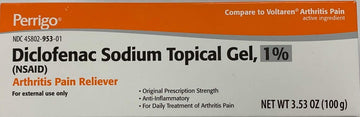Perrigo Diclofenac Sodium (NSAID) Topical Gel, 1% with dosing Card., 3.53 oz (100 g), arthrits Pain Relief Anti inflamatory for Hand, Wrist, Elbow, Foot, Ankle, Knee. Compare to VOLTAREN 1% Gel. Perrigo uk supplements