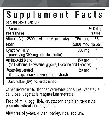 Bluebonnet Nutrition Beautiful Ally Keratin Care, Beauty Nutrient, Best for Hair, Strengthen and Revitalize Hair*, Non GMO, Gluten Free, Soy Free, Milk Free, 30 Vegetable Capsules, 30 Servings BlueBonnet uk supplements