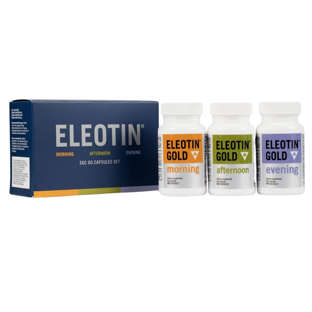 Eleotin Gold Capsules Value Pack Set for Balanced Metabolic Health | Healthy Circulation | Premium Herbal Ingredients | 3 Bottles of Different Formula | 60 Capsules Each Eleotin uk supplements