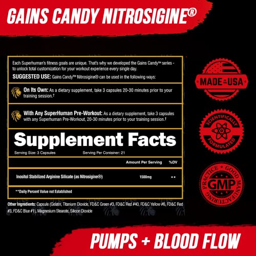 ALPHA LION Gains Candy, Supplement Pills for Muscle Pump & Blood Flow, Nitric Oxide ALPHA LION uk supplements