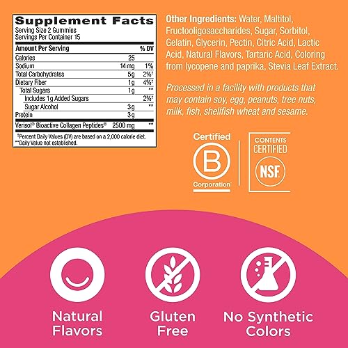 OLLY Collagen Gummy Rings, 2.5g of Clinically Tested Collagen, Boost Skin Elasticity & Reduce OLLY uk supplements