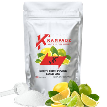 Krampade Original Lemon Lime 4K, 4000 mg Potassium Instant Cramp Relief Electrolyte Drink Powder | Designed for Athletes and Crampers | 19-Serving Resealable Pouch Krampade uk supplements