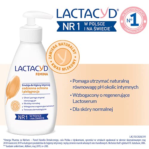 Lactacyd Femina Emulsion for Intimate Hygiene 200 ml Lactacyd uk supplements
