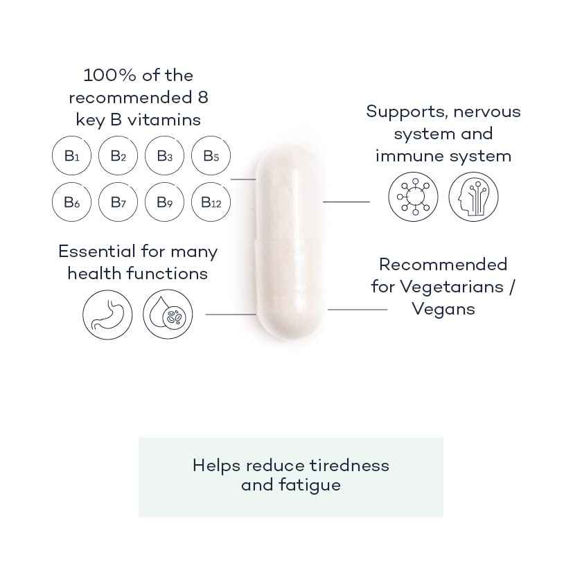 Vitamin B Complex+ Supplements – 8 Key B Vitamins for Optimal Cell Health – Energy Capsules FutureYou Cambridge uk supplements